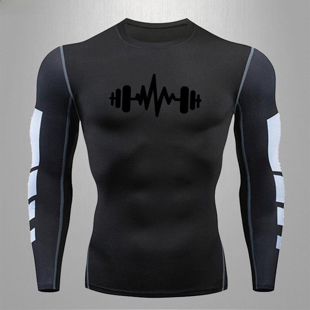Mens Quick Dry Fitness T-Shirt High Elastic Sportswear