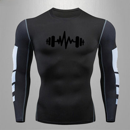 Mens Quick Dry Fitness T-Shirt High Elastic Sportswear