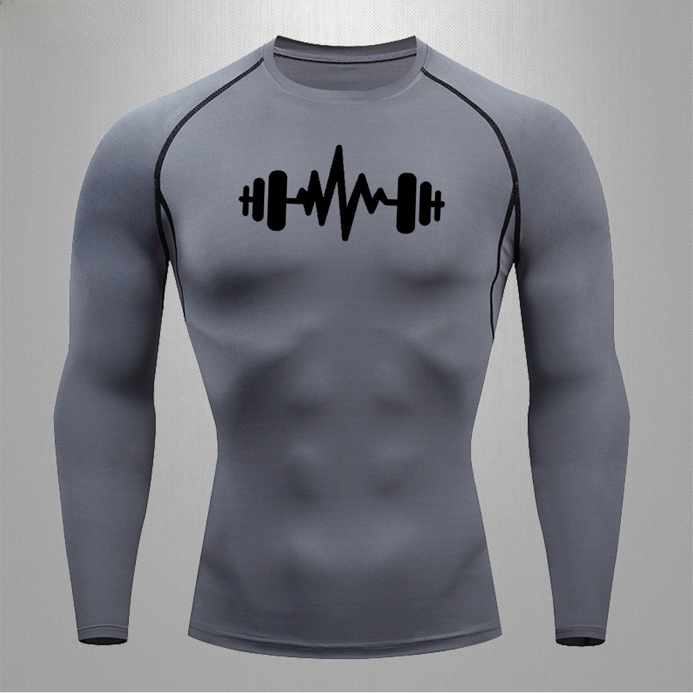 Mens Quick Dry Fitness T-Shirt High Elastic Sportswear