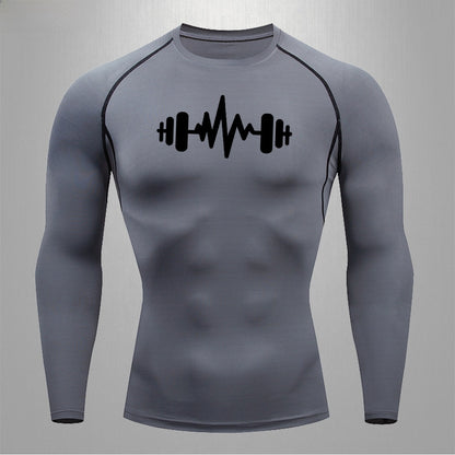 Mens Quick Dry Fitness T-Shirt High Elastic Sportswear