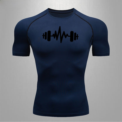 Mens Quick Dry Fitness T-Shirt High Elastic Sportswear