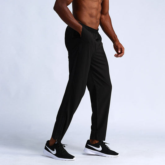 Mens Quick-Dry Sports Pants with Zipper Cuffs