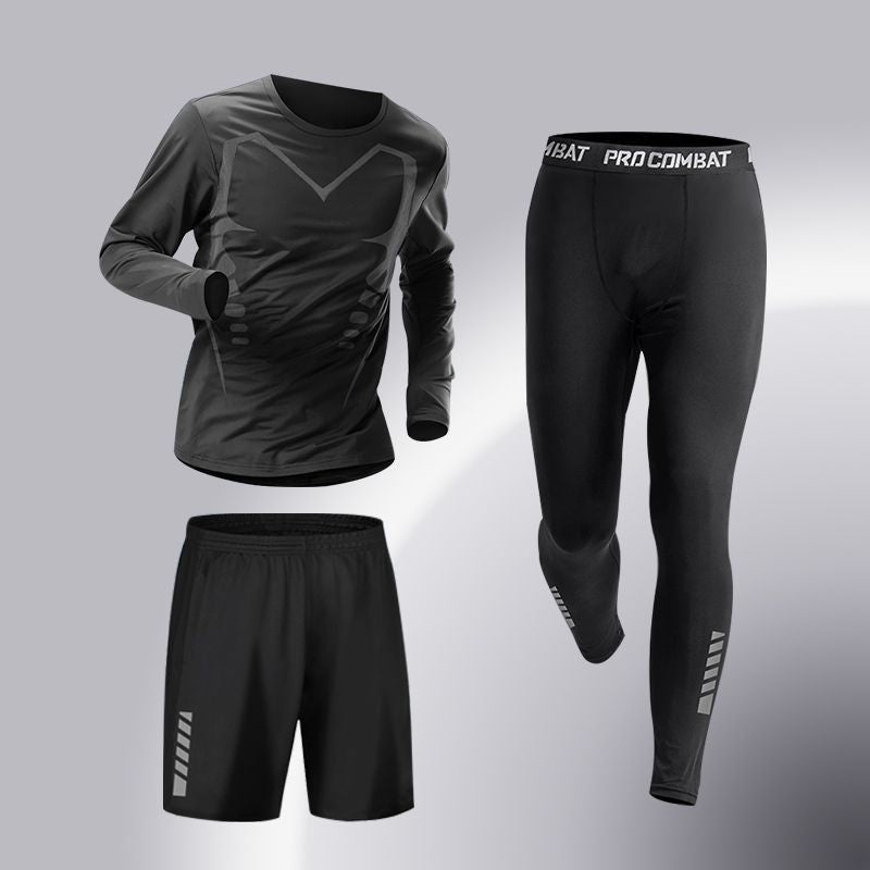 Mens Quick-Dry Sports Suit High Elasticity Training Set