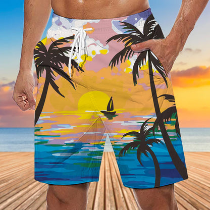 Mens Quick Dry Swim Shorts Beach Trunks
