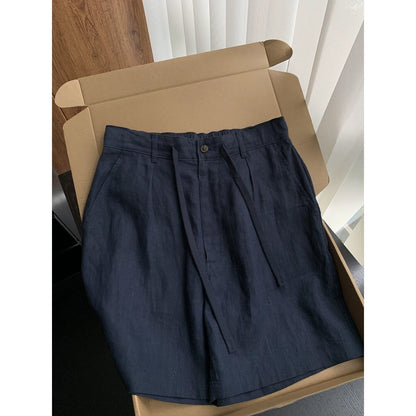 Mens Ramie Casual Shorts