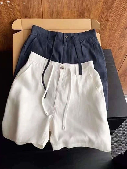 Mens Ramie Casual Shorts