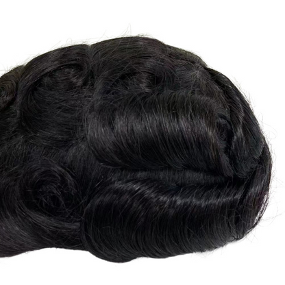 Mens Realistic Hairpiece Breathable PU Base