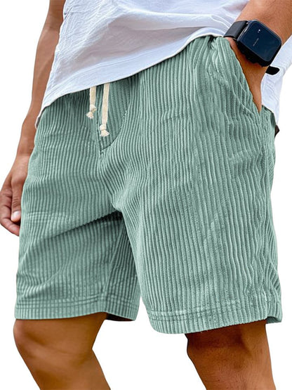 Mens Retro Corduroy Casual Shorts