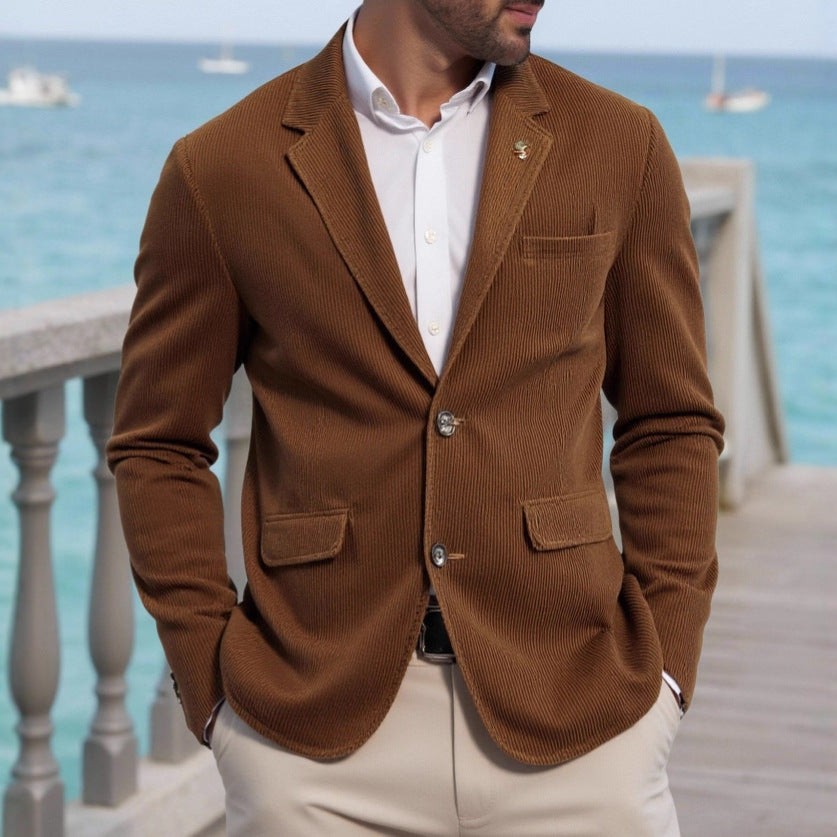 Mens Retro Corduroy Suit