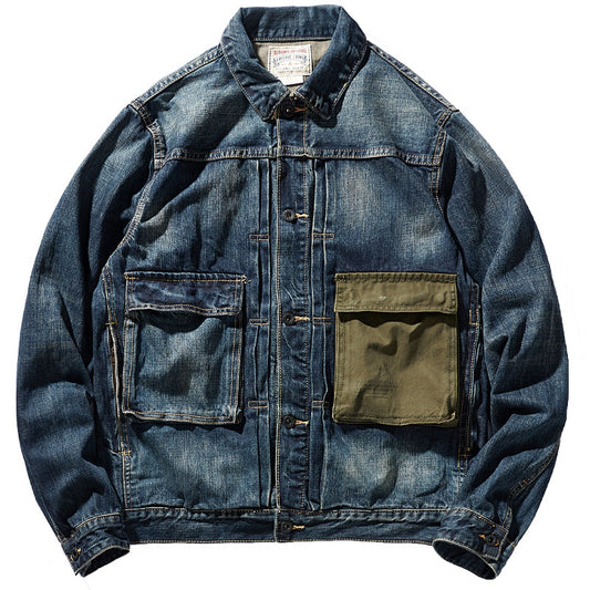 Mens Retro Denim Work Jacket