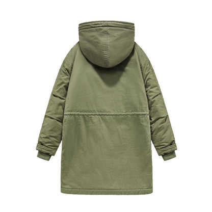 Mens Retro Hooded Cotton Winter Coat
