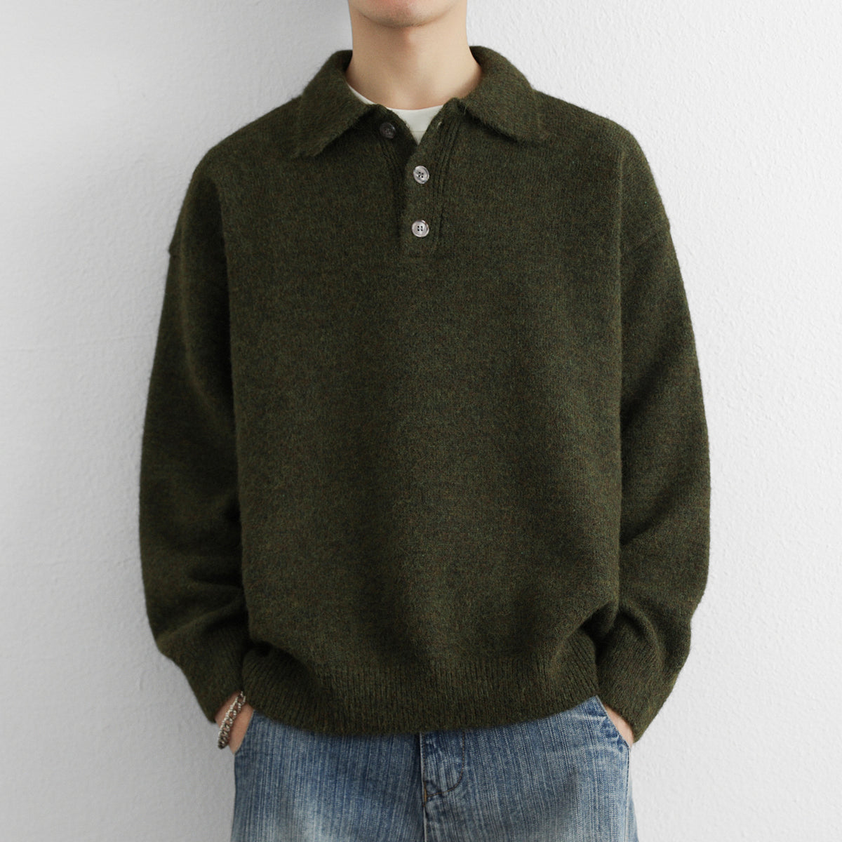 Mens Retro Knit Sweater