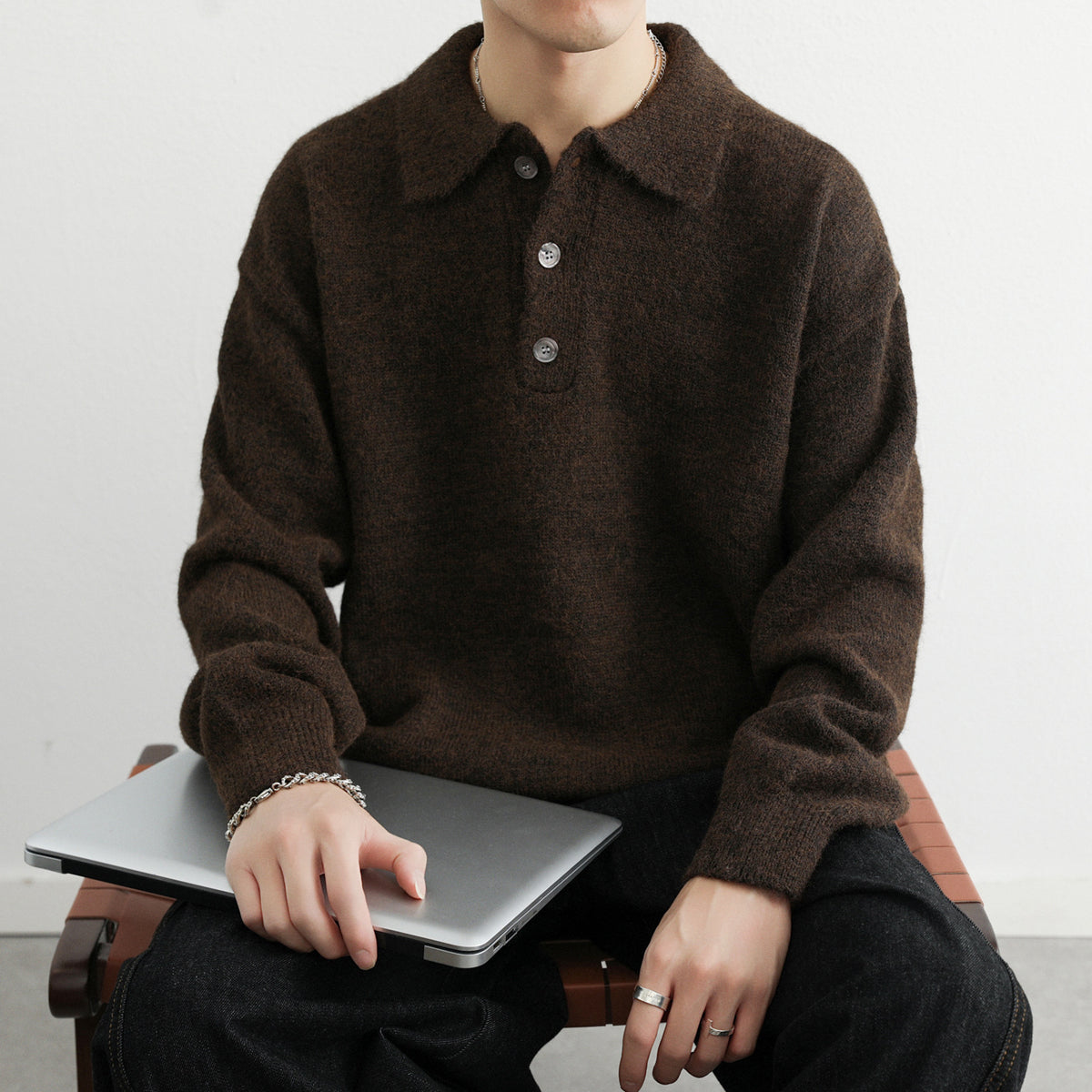 Mens Retro Knit Sweater