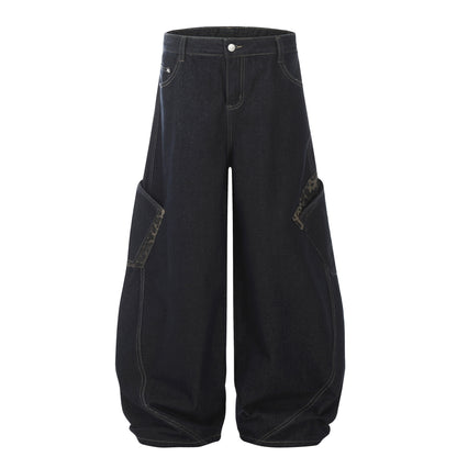 Mens Retro Loose Fit Denim Jeans