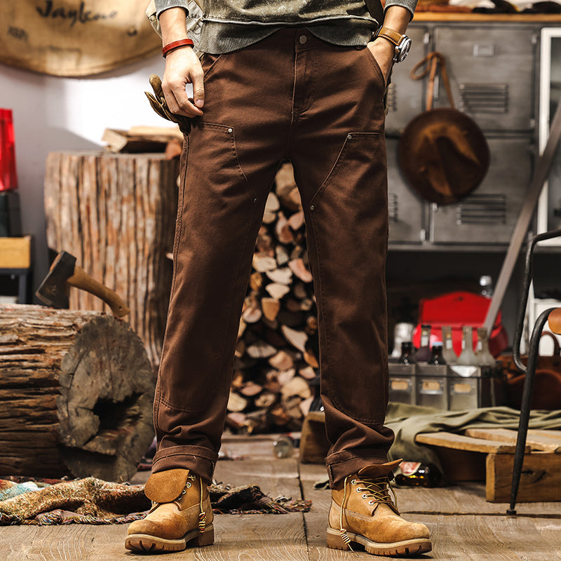 Mens Retro Loose Fit Denim Pants