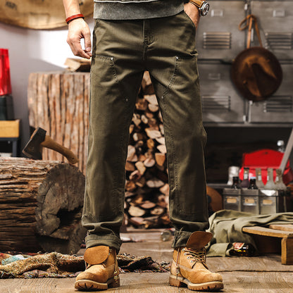 Mens Retro Loose Fit Denim Pants