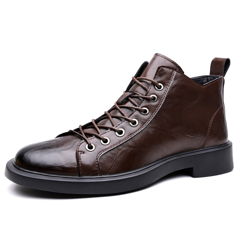 Mens Retro Martin Boots Soft Sole Work Boots
