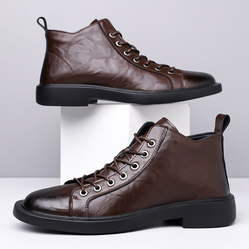 Mens Retro Martin Boots Soft Sole Work Boots
