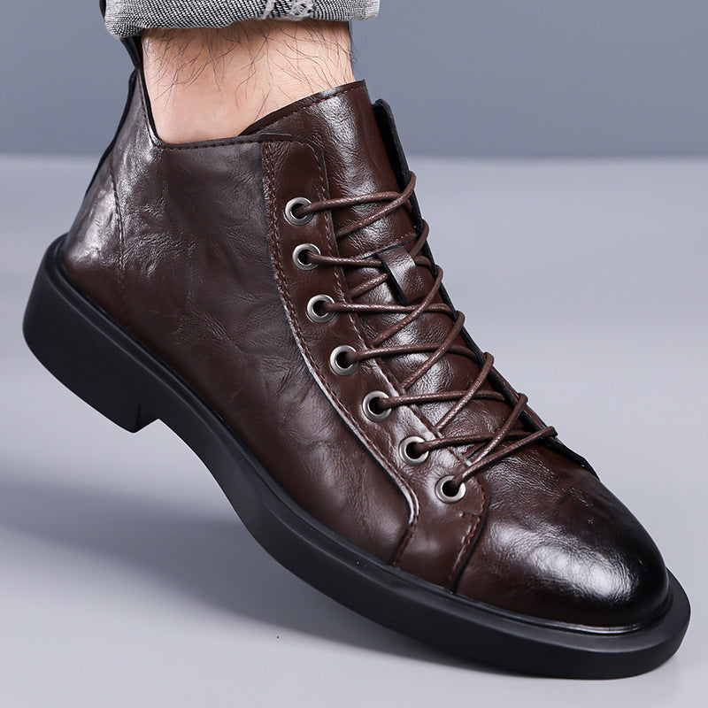 Mens Retro Martin Boots Soft Sole Work Boots