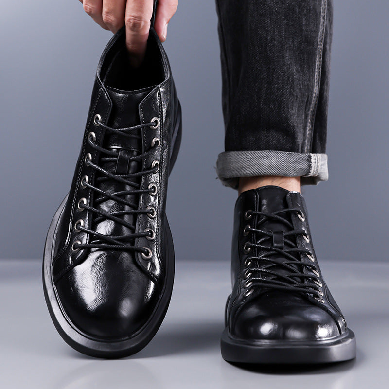 Mens Retro Martin Boots Soft Sole Work Boots