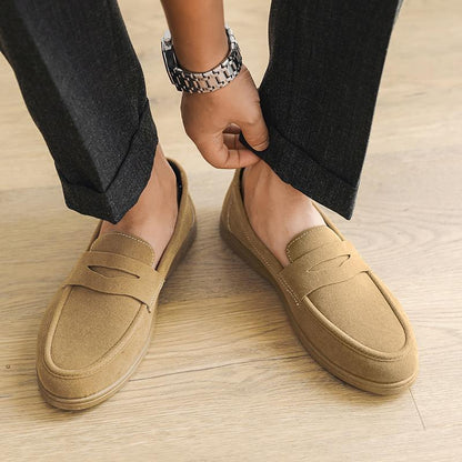 Mens Retro SlipOn Platform Shoes