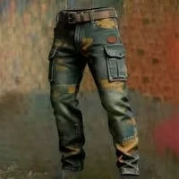 Mens Retro Straight Leg Work Pants