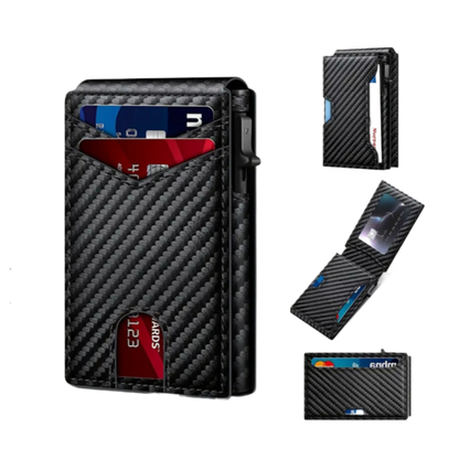 Mens RFID Blocking Leather Card Holder