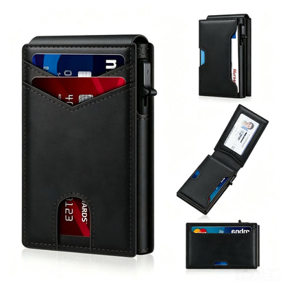 Mens RFID Blocking Leather Card Holder