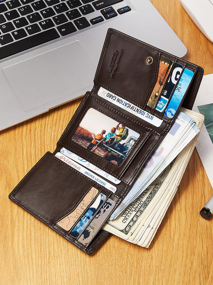 Mens RFID Leather Wallet