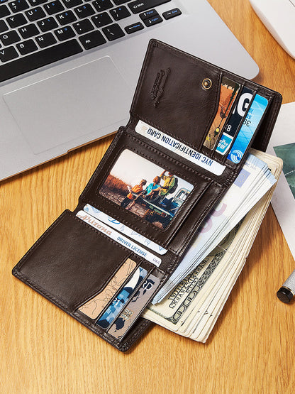 Mens RFID Leather Wallet