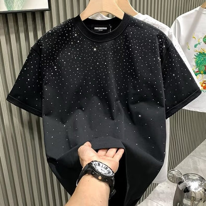 Mens Rhinestone Short Sleeve T-Shirt
