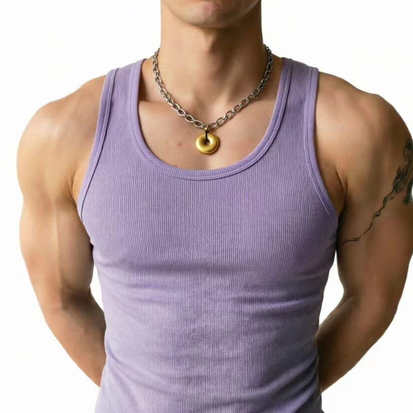 Mens Ribbed Cotton Fitness Vest