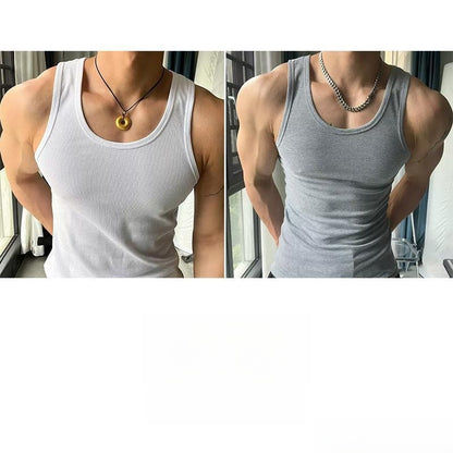 Mens Ribbed Cotton Undershirt