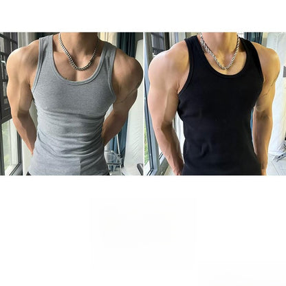 Mens Ribbed Cotton Undershirt