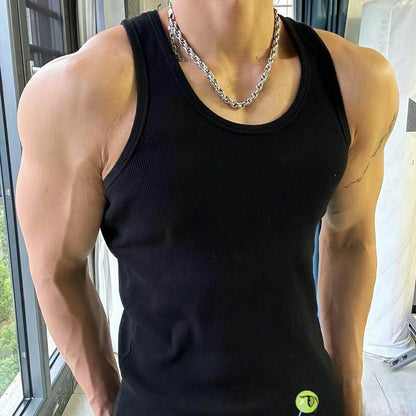 Mens Ribbed Cotton Undershirt