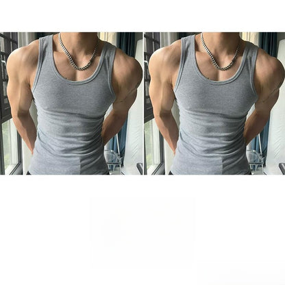 Mens Ribbed Cotton Undershirt