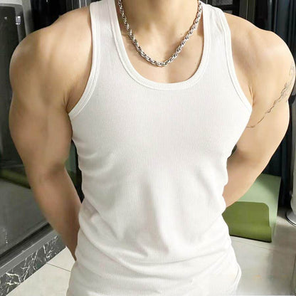 Mens Ribbed Cotton Undershirt