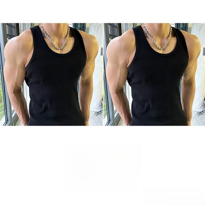 Mens Ribbed Cotton Undershirt