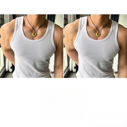 Mens Ribbed Cotton Undershirt