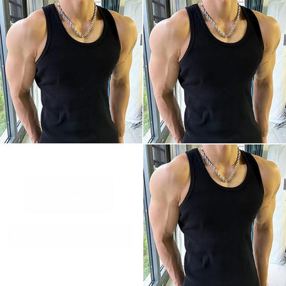 Mens Ribbed Cotton Undershirt