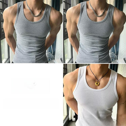 Mens Ribbed Cotton Undershirt