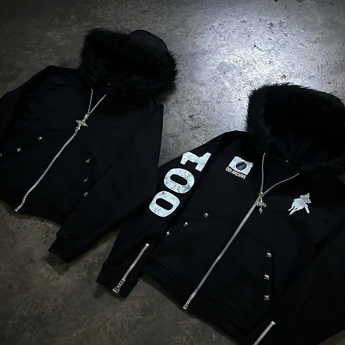 Mens Rivet Detail Hooded Cardigan