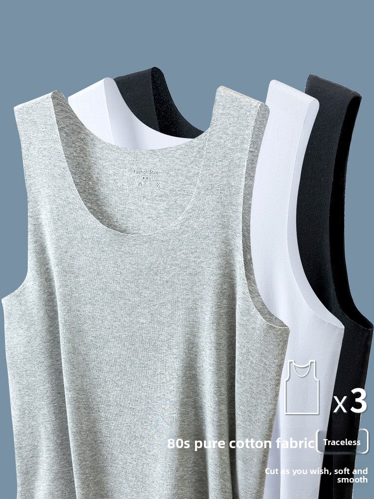 Mens Seamless Cotton Tank Top