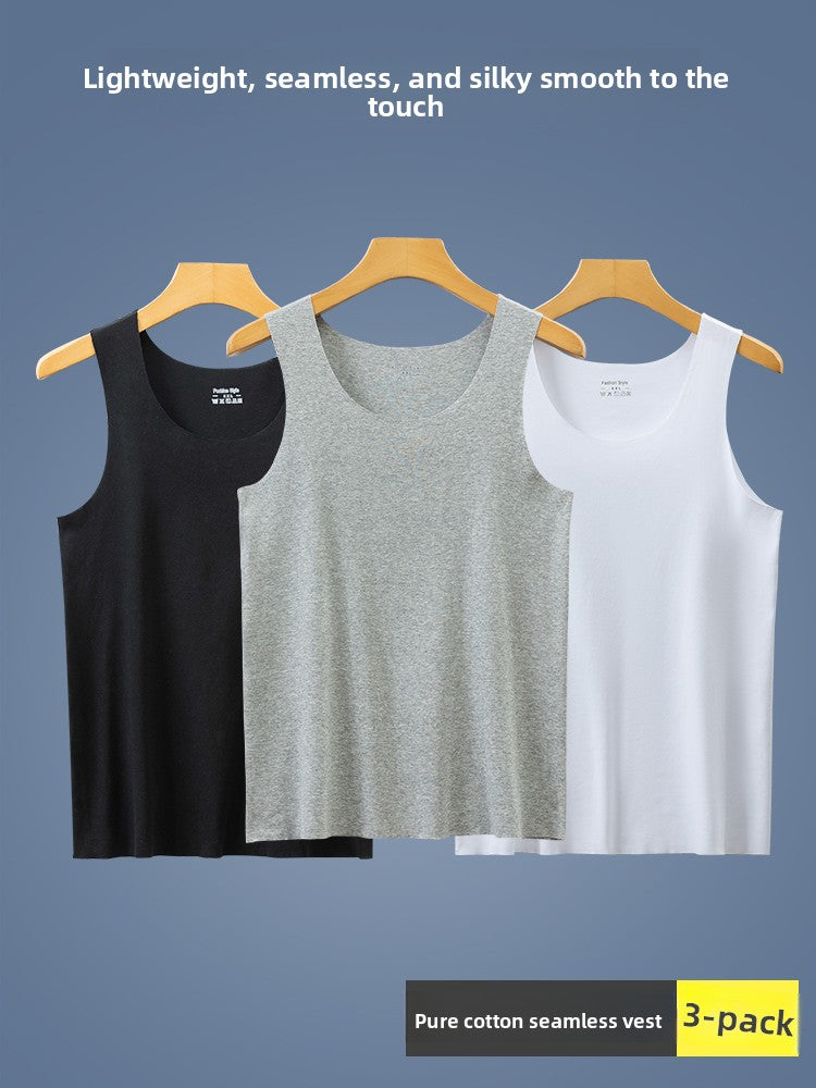 Mens Seamless Cotton Tank Top