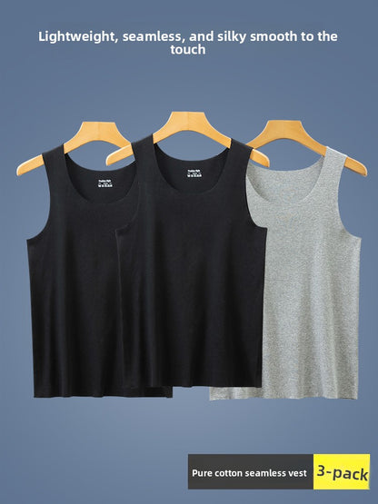 Mens Seamless Cotton Tank Top
