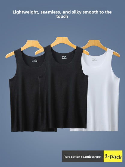 Mens Seamless Cotton Tank Top
