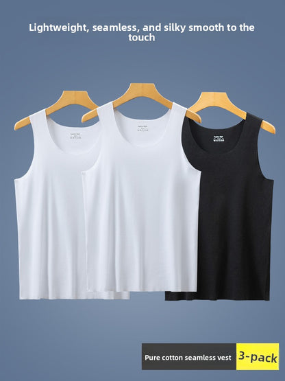 Mens Seamless Cotton Tank Top