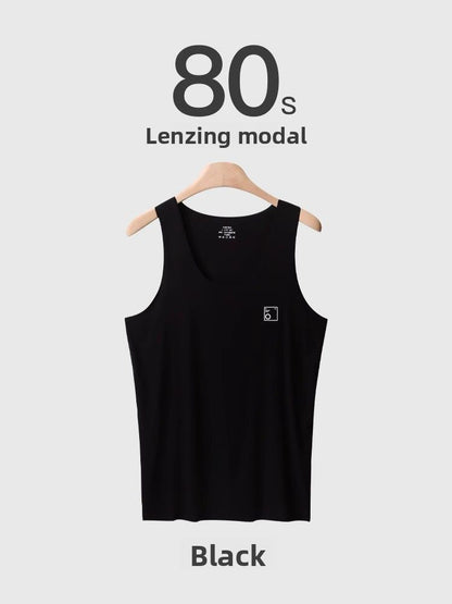 Mens Seamless Modal Vest Lightweight Breathable