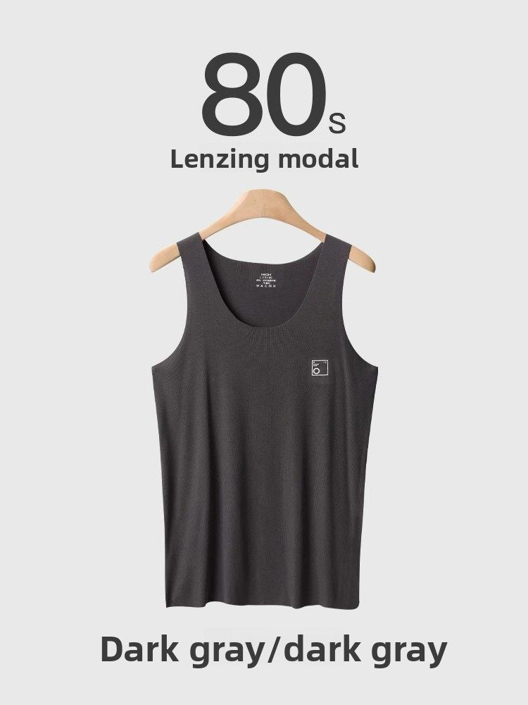 Mens Seamless Modal Vest Lightweight Breathable
