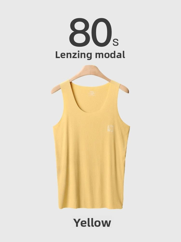 Mens Seamless Modal Vest Lightweight Breathable